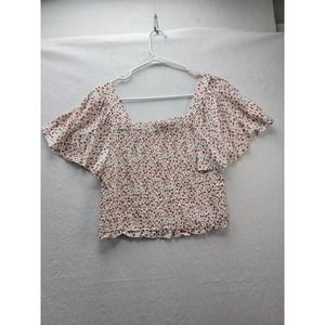Japna Womens Floral Crop Top, Size M, NWOT